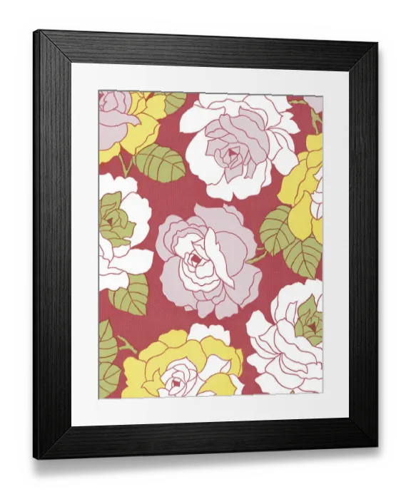 Framed Print : Flower Pattern