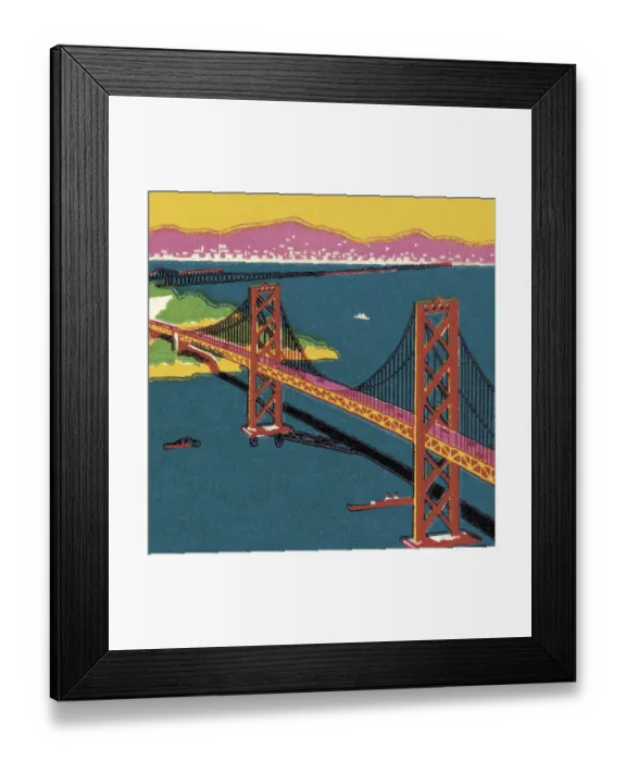 Framed Print : Suspension Bridge Framed Print : Suspension Bridge