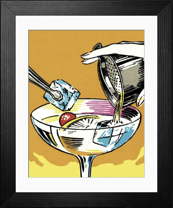 Framed Print : Pouring a Cocktail Framed Print : Pouring a Cocktail
