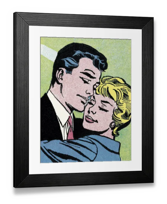 Framed Print : Happy Couple Hugging Framed Print : Happy Couple Hugging