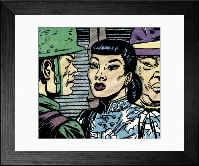Framed Print : Asian Woman and Soldiers Framed Print : Asian Woman and Soldiers