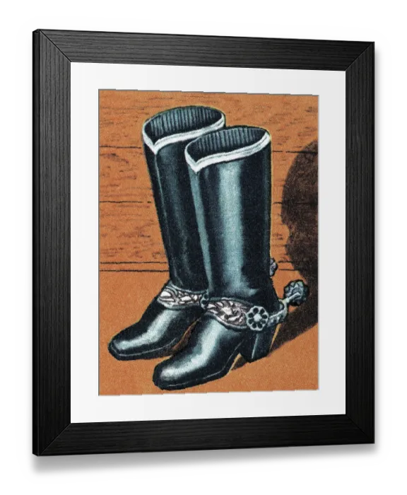 Framed Print : Pair of Cowboy Boots Framed Print : Pair of Cowboy Boots