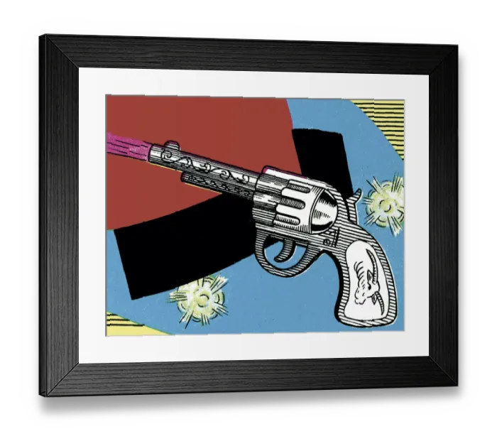 Framed Print : Fired Handgun Framed Print : Fired Handgun