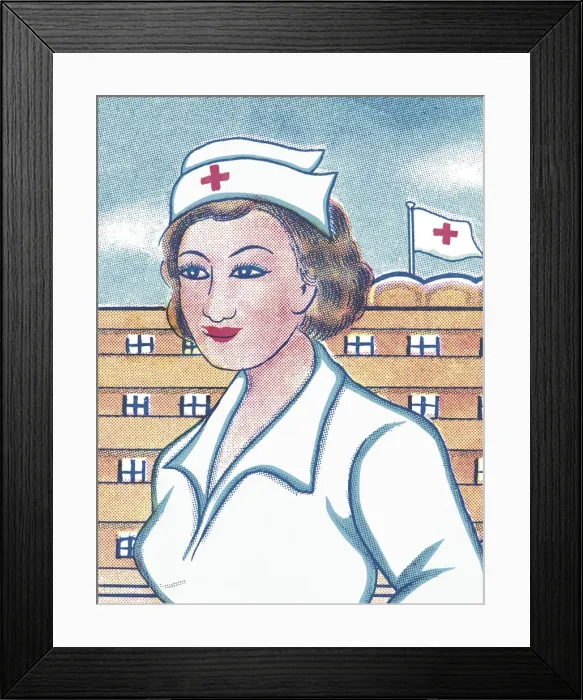 Framed Print : Portrait of a Nurse