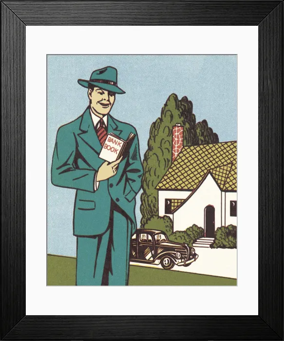 Framed Print : Man Purchasing a House Framed Print : Man Purchasing a House