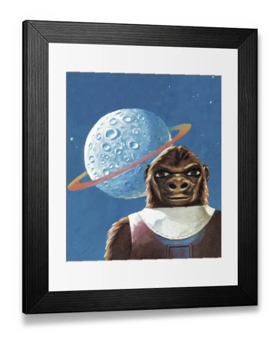 Framed Print : Planet and Gorilla