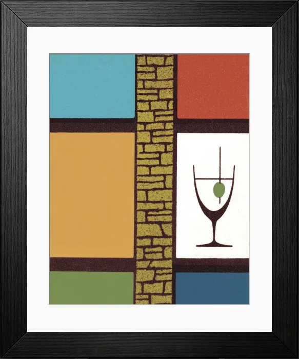 Framed Print : Pattern and Cocktail Framed Print : Pattern and Cocktail