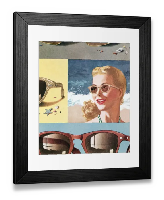 Framed Print : Sunglasses pattern Framed Print : Sunglasses pattern