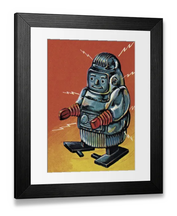 Framed Print : Walking Robot Toy Framed Print : Walking Robot Toy