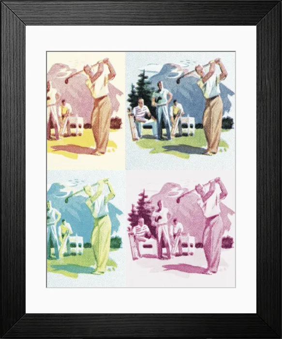 Framed Print : People Golfing Framed Print : People Golfing
