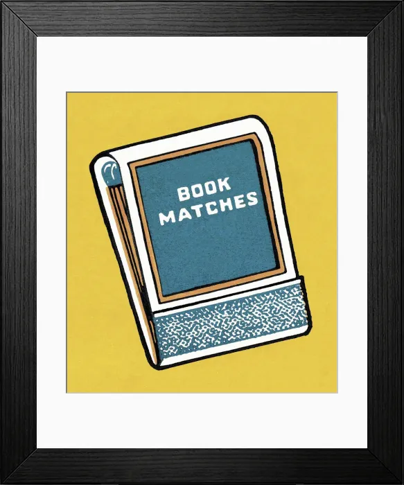 Framed Print : Book of Matches Framed Print : Book of Matches