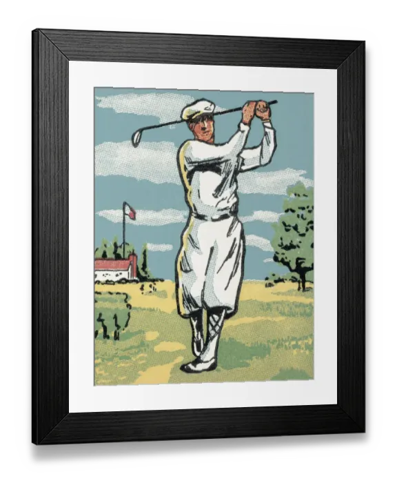 Framed Print : Man Golfing Framed Print : Man Golfing