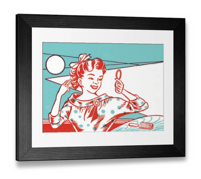 Framed Print : That girl loves her hair Framed Print : That girl loves her hair