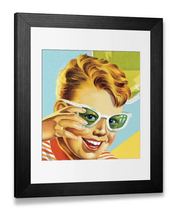 Framed Print : Boy with glasses