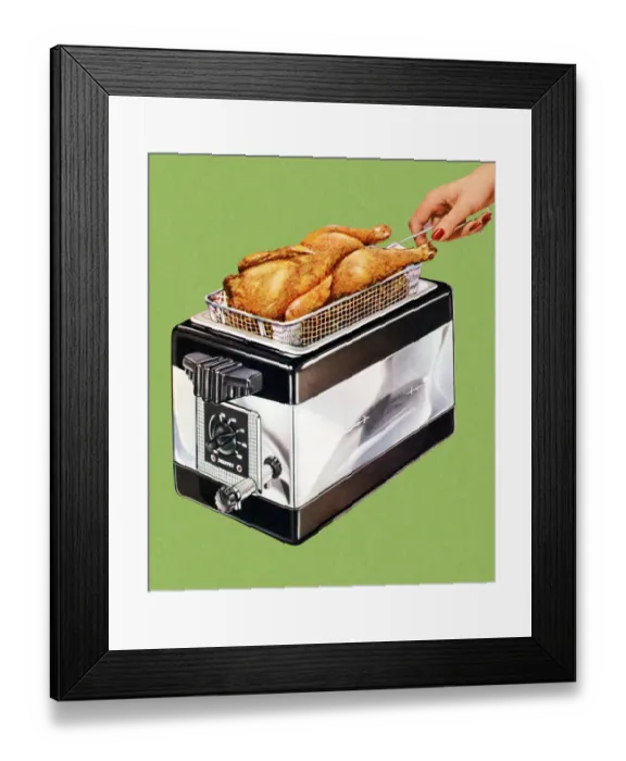 Framed Print : Deep Fat Chicken Fryer Framed Print : Deep Fat Chicken Fryer