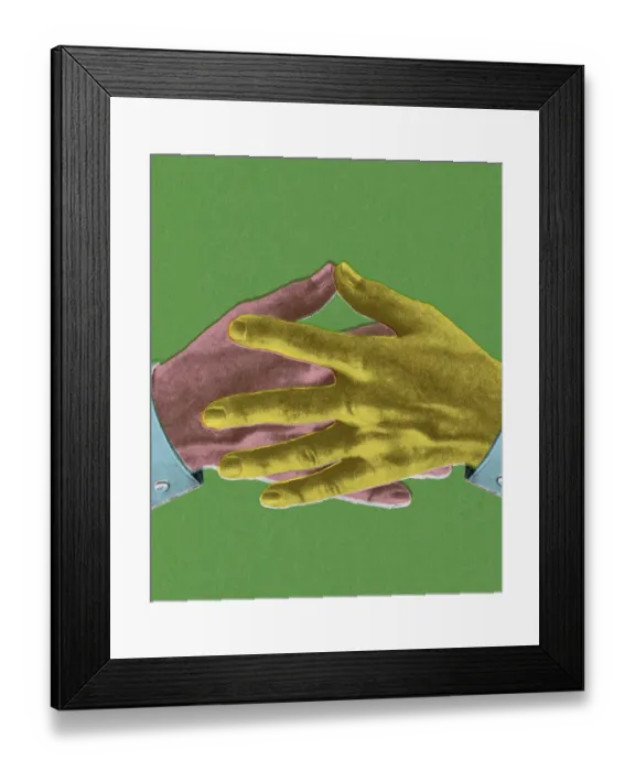 Framed Print : Two Overlapped Hands Framed Print : Two Overlapped Hands
