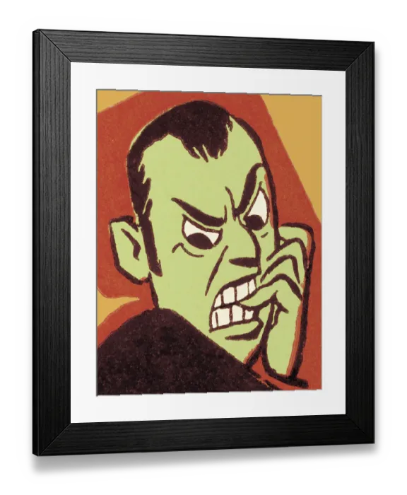 Framed Print : Scared Man Framed Print : Scared Man