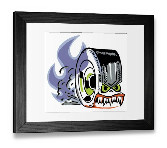 Framed Print : Angry Tire Framed Print : Angry Tire