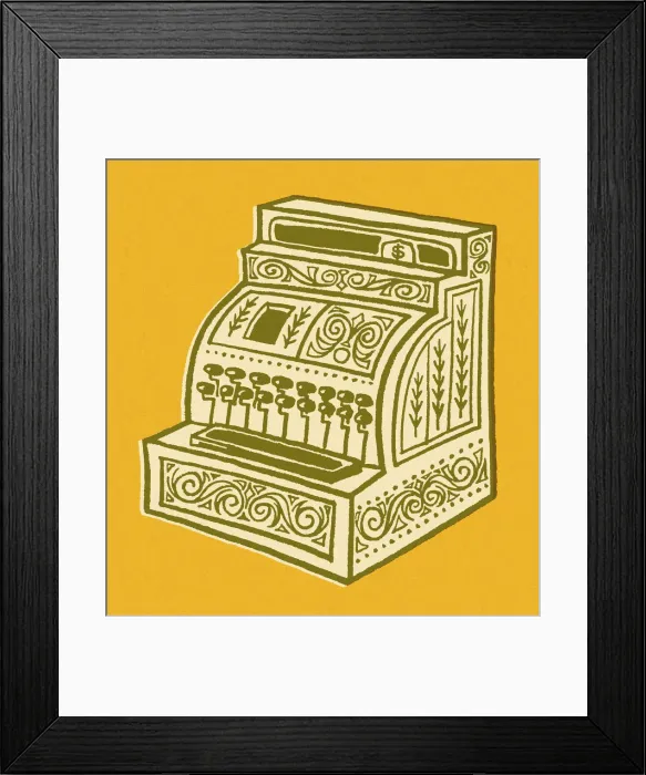 Framed Print : Old Fashioned Cash Register Framed Print : Old Fashioned Cash Register