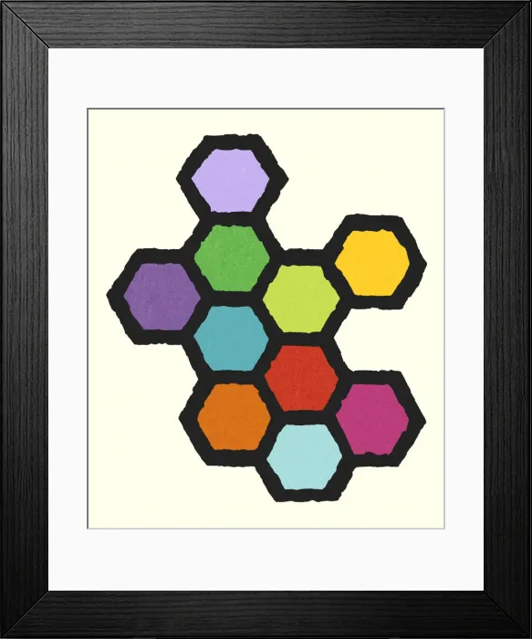 Framed Print : Colorful Honeycomb Framed Print : Colorful Honeycomb