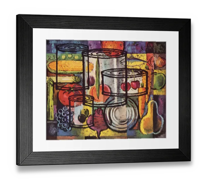 Framed Print : Fruits and Vegetable Cans Framed Print : Fruits and Vegetable Cans
