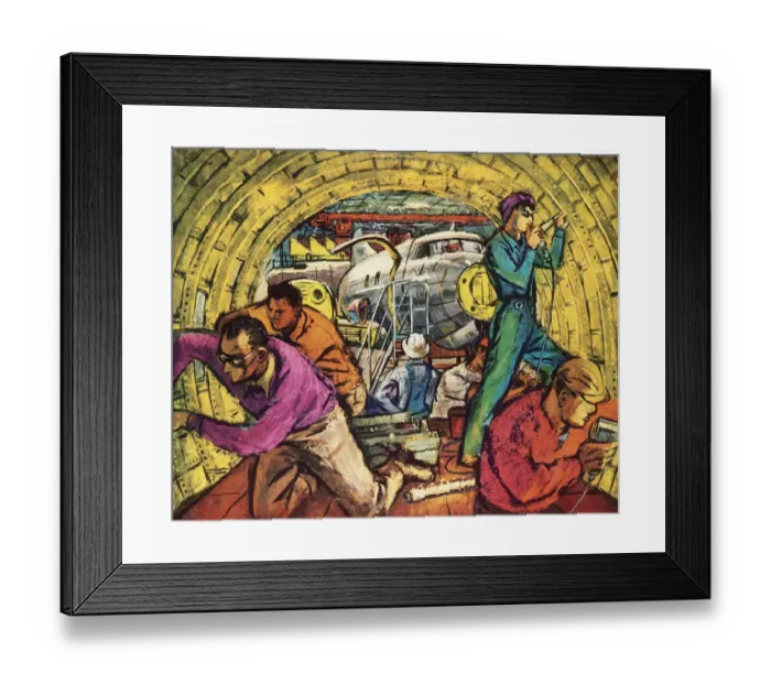 Framed Print : Airplane Construction Framed Print : Airplane Construction
