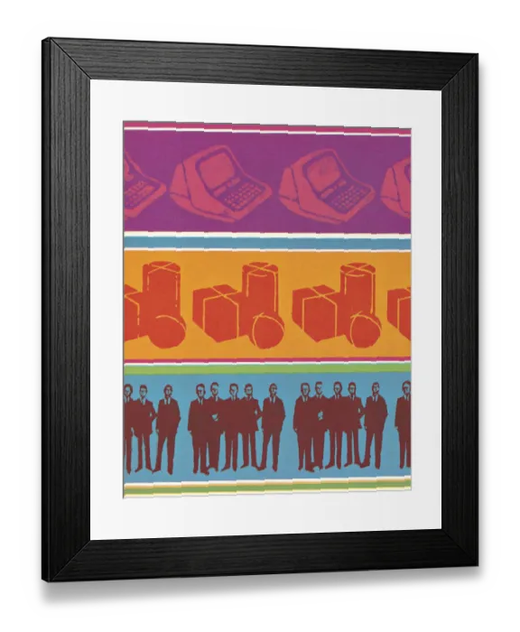 Framed Print : Computers, Packaging, and Businessmen Framed Print : Computers, Packaging, and Businessmen