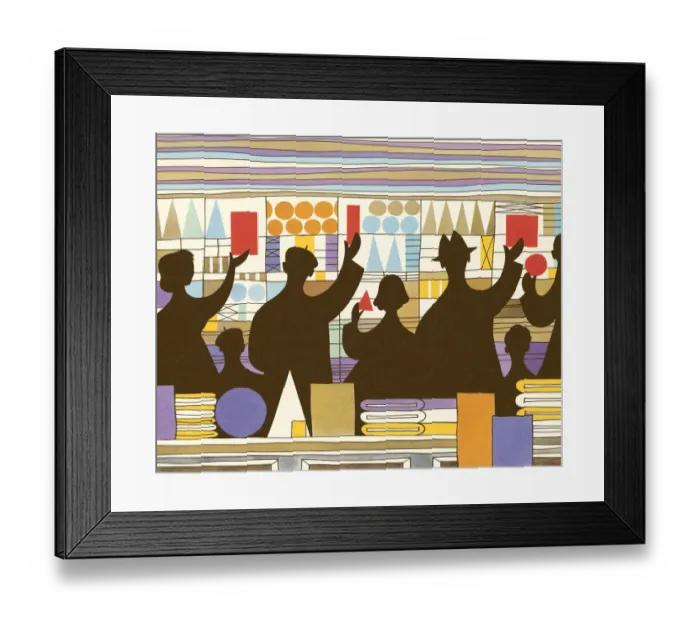 Framed Print : Group of People with Objects Framed Print : Group of People with Objects