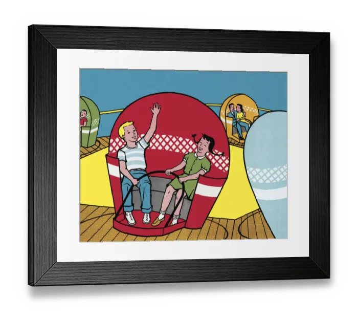 Framed Print : Riding the Tilt-O-Whirl Framed Print : Riding the Tilt-O-Whirl