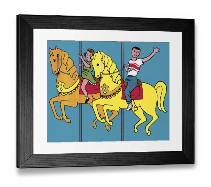 Framed Print : On the Merry Go Round Horses Framed Print : On the Merry Go Round Horses