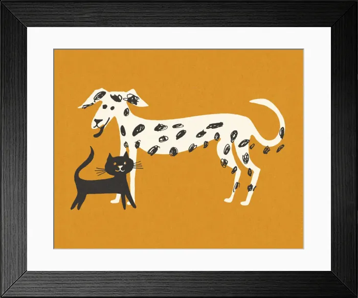 Framed Print : Cat and Dog Framed Print : Cat and Dog