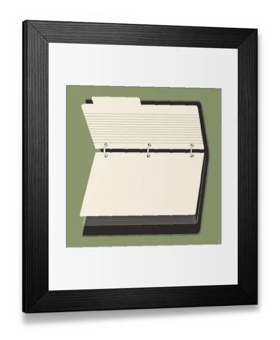 Framed Print : Three Ring Binder Framed Print : Three Ring Binder