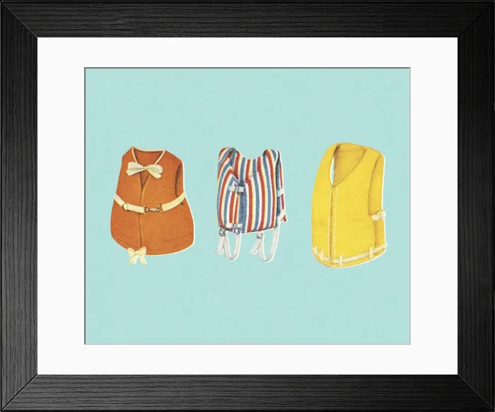 Framed Print : Three Life Vests Framed Print : Three Life Vests