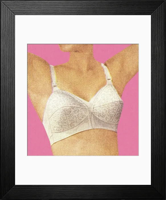 Framed Print : Woman Wearing White Bra Framed Print : Woman Wearing White Bra
