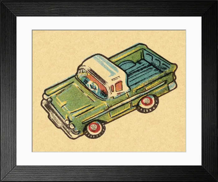 Framed Print : Toy Pickup Truck