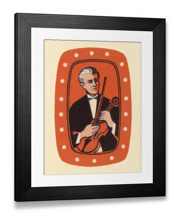 Framed Print : Musician Holding Violin