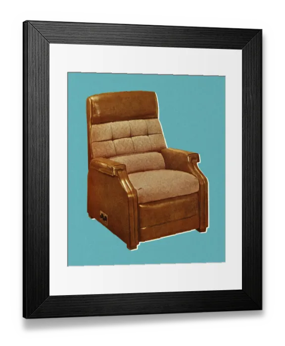 Framed Print : Brown Reclining Chair Framed Print : Brown Reclining Chair