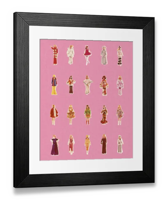 Framed Print : Toy Dolls in Various Outfits Framed Print : Toy Dolls in Various Outfits