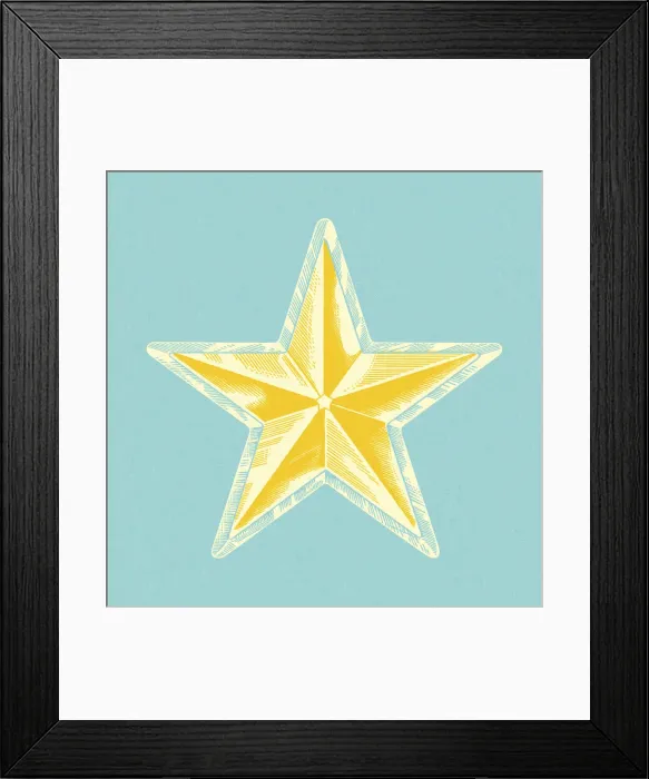 Framed Print : Yellow Star