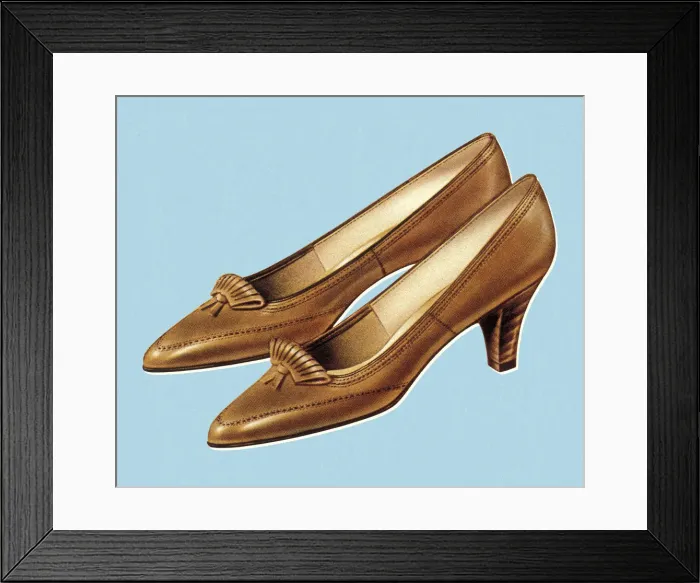 Framed Print : Brown High Heel Shoes Framed Print : Brown High Heel Shoes