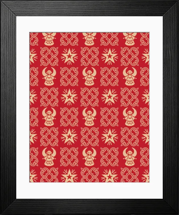 Framed Print : Angel Star Pattern