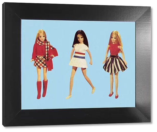 Two Blonde and One Brunette Fashion Dolls