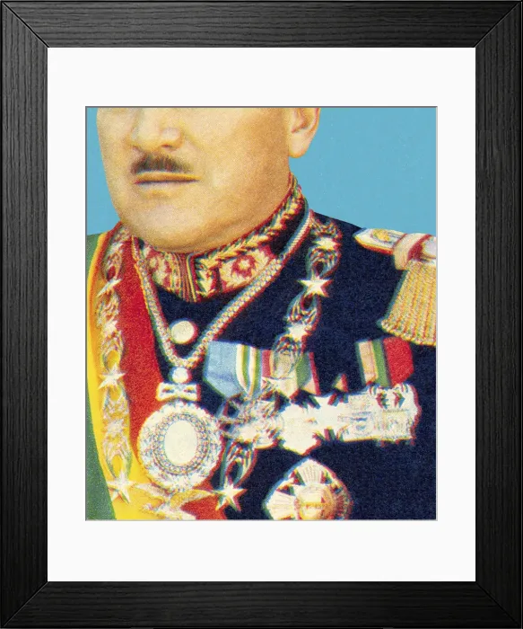 Framed Print : Decorated Man With Mustache Framed Print : Decorated Man With Mustache