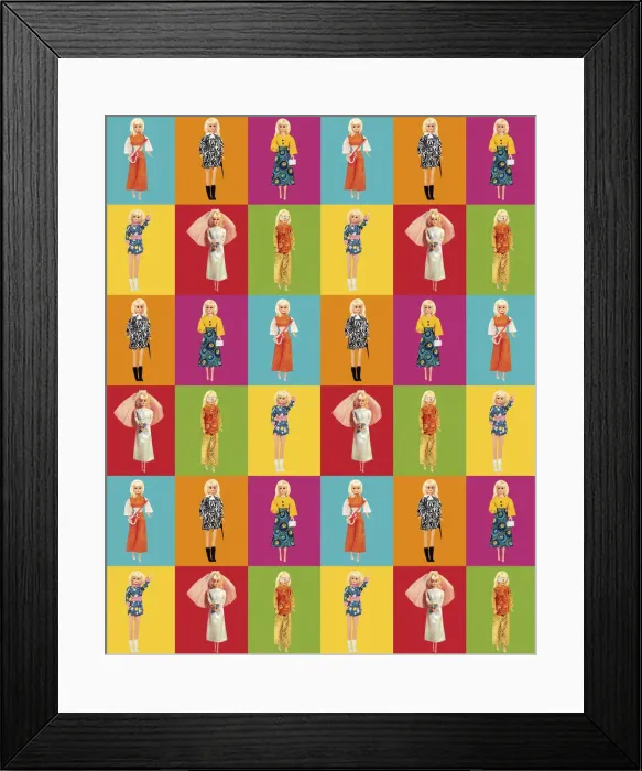 Framed Print : Fashion Doll Pattern Framed Print : Fashion Doll Pattern