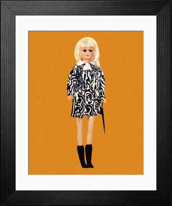 Framed Print : Blonde Fashion Doll Wearing Miniskirt Framed Print : Blonde Fashion Doll Wearing Miniskirt