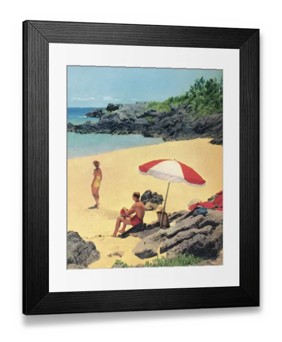 Framed Print : Couple at the Beach Framed Print : Couple at the Beach