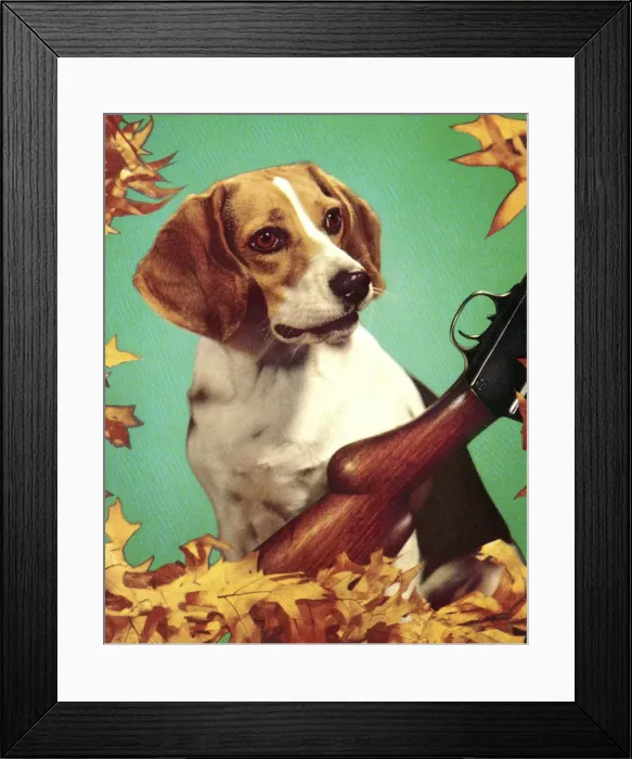 Framed Print : Hunting Dog and Gun Framed Print : Hunting Dog and Gun