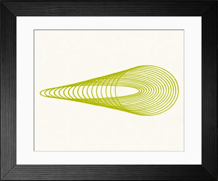 Framed Print : Stretched out Green Line Drawing Framed Print : Stretched out Green Line Drawing