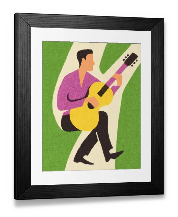Framed Print : Man Playing the Guitar Framed Print : Man Playing the Guitar