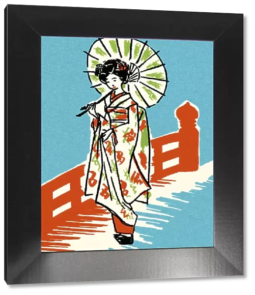 Geisha with Umbrella